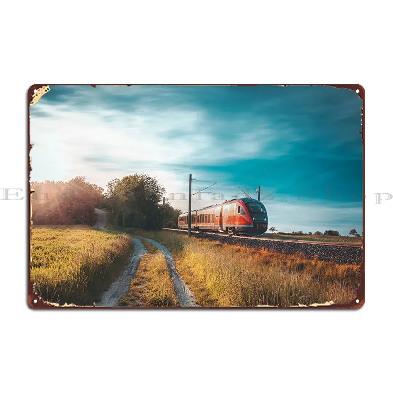 

Высокоскоростной поезд, движущийся металлический знак, картина для паба, картина для бара, плакат с Оловянным знаком