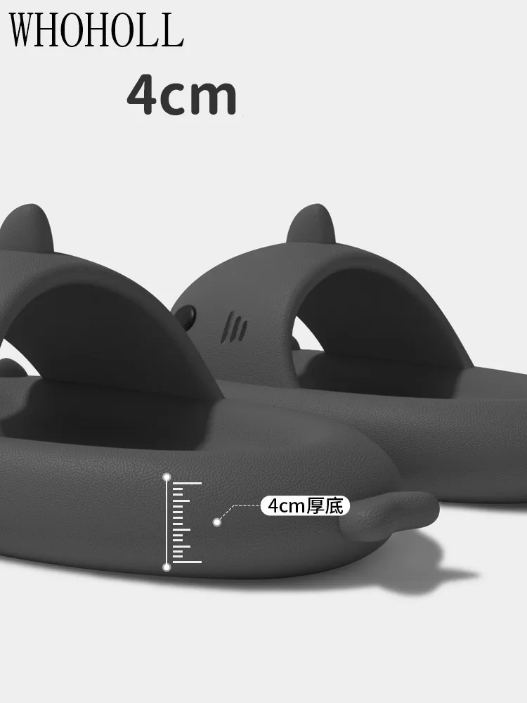 Man Women Shark Slippers 2022 Summer Home Anti-skid Solid 11 Color Couple Outdoor Cool Indoor Household Funny Kids Slipper