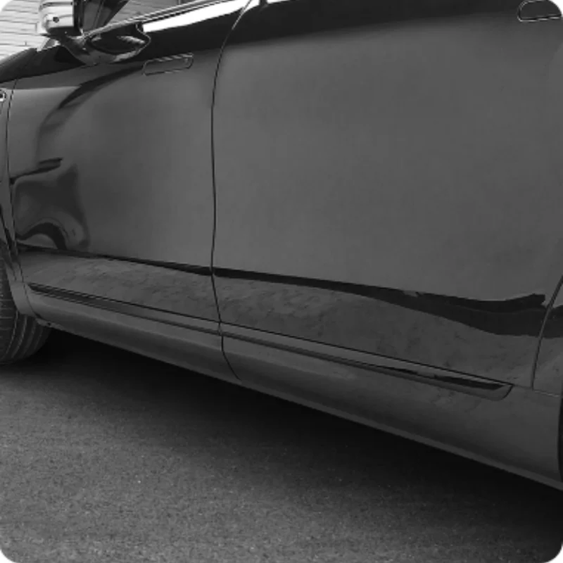 

For Aito M9 2024 Car Accessories ABS Carbon Fiber Style /Glossy Black Exterior Side Door Body Molding Cover Trim 4pcs