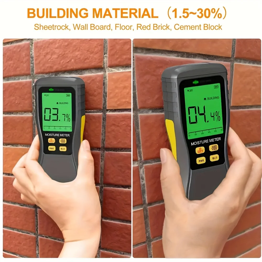 

Moisture Meter for Softwood Hardwood, Industrial Humidity Gauge, Automatic Shutdown, Battery Operated, No Battery Included