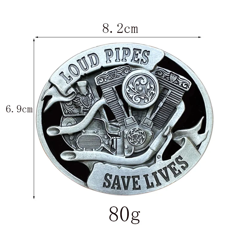 Motorcycle engine engine belt buckle Western style