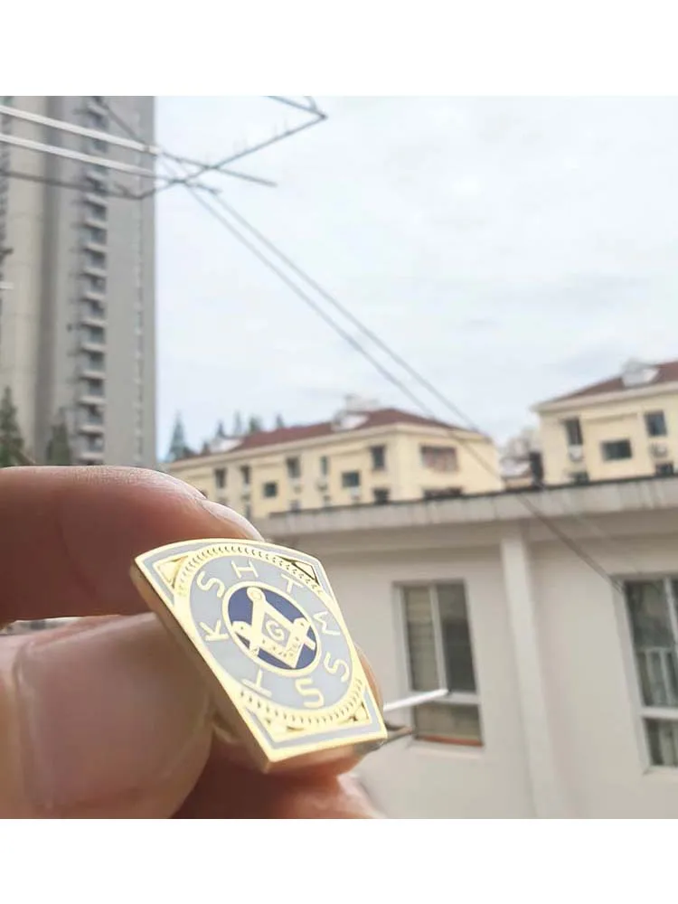 Masonic Mark Master Mason Royal Arch Freemason Lapel Pin Keystone Badges Metal Craft Enamel Cufflink Tie Clips Bars