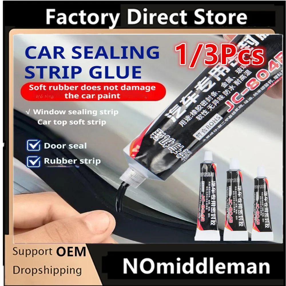 1/3PCS Car Windshield Sealant Black High Temperature Window Sealant Glue Waterproof Sealing Glue for Car Body Repair 30/50/100ml