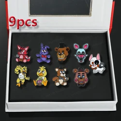 1 Set spilla Cartoon Animal Creative Bear smalto Pin alla moda FNAF Metal Badge gioielli zaino accessori per abbigliamento regalo