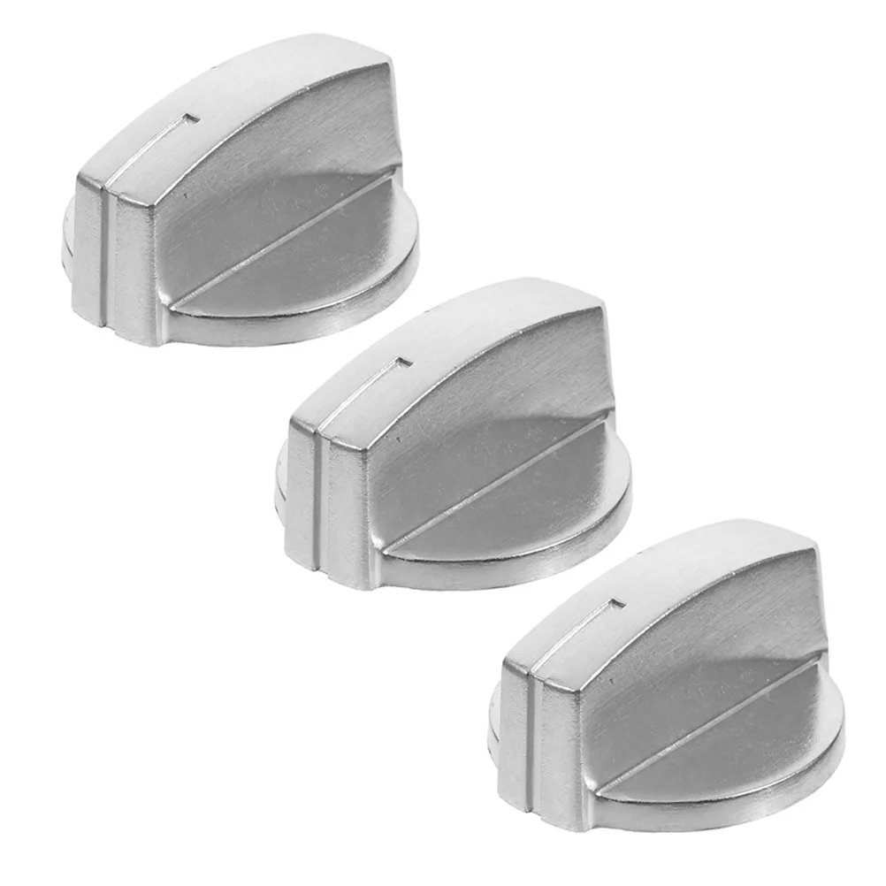 3 قطعة مقابض موقد غاز عالمية من الفولاذ المقاوم للصدأ مقابض تحكم بديلة لملحقات مجموعة فرن المطبخ