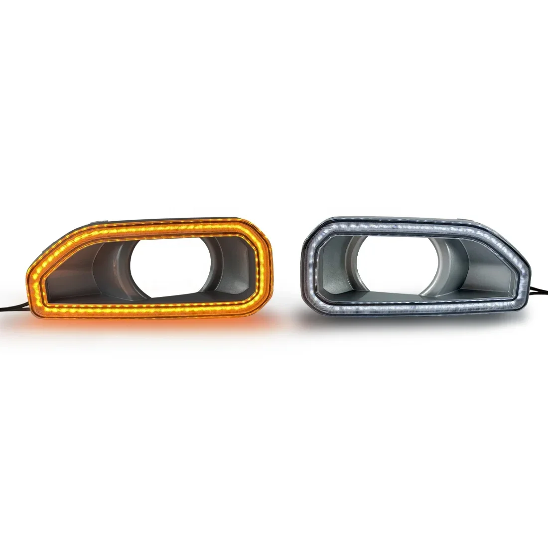 

American Version LED Bumper Fog Light Covers DRL WithTurn signal For 18-23 Jeep Wrangler JL & Gladiator JT