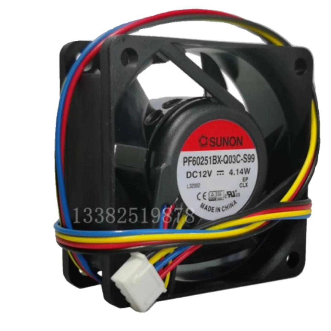 SUNON PF60251BX-Q03C-S99 DC 12V 4.14W 60x60x25mm 4-Wire Server Cooling Fan