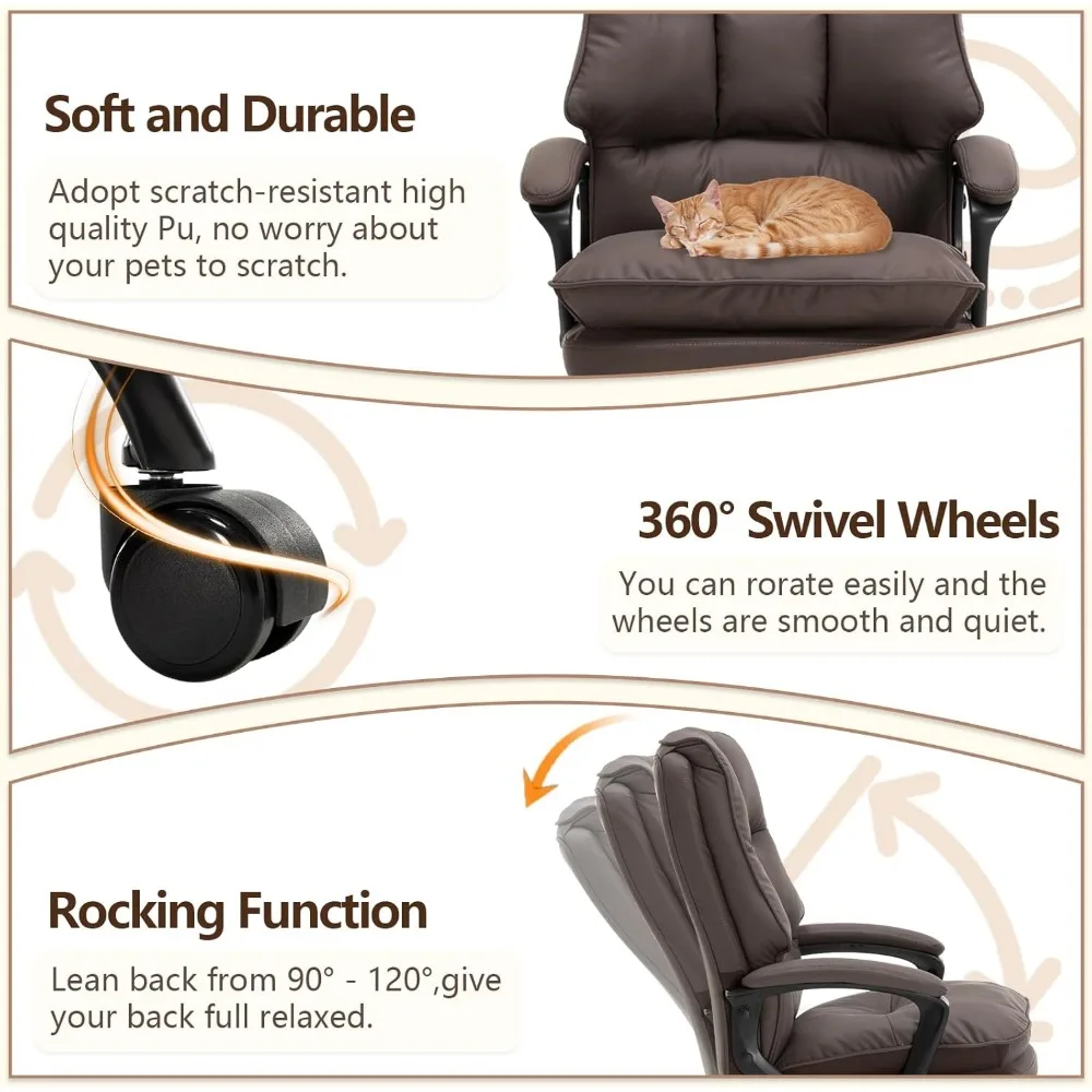 كرسي مكتب مريح مبطن مزدوج لجلسلات العمل الممتدة مع كرسي مكتب تنفيذي بارتفاع قابل للتعديل #5