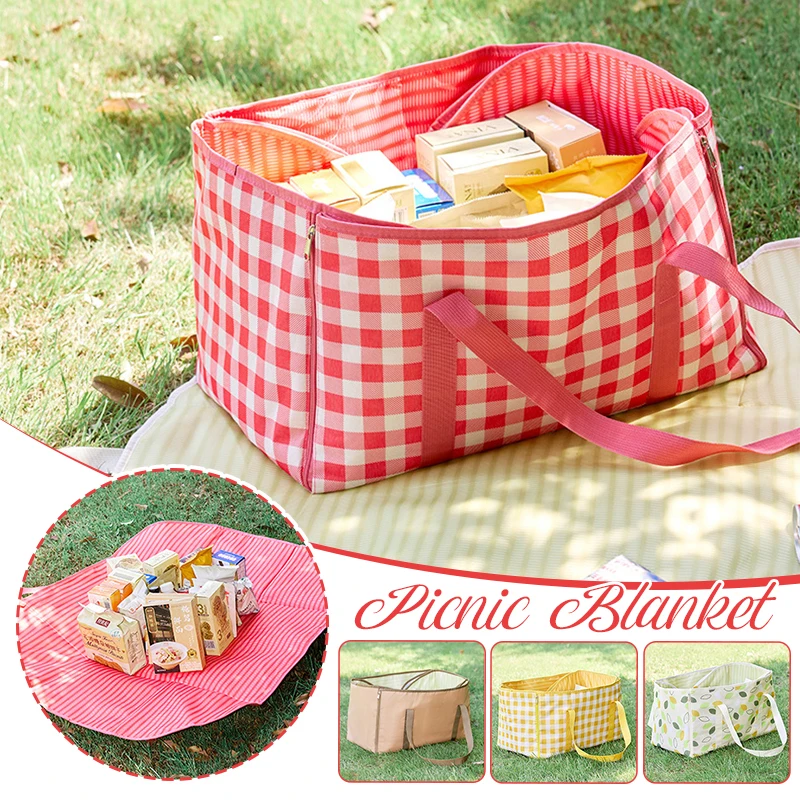 

Водонепроницаемый коврик для пикника из ткани Оксфорд, пляжное одеяло, устойчивое к песку, складной портативный коврик для кемпинга для семейного отдыха на природе