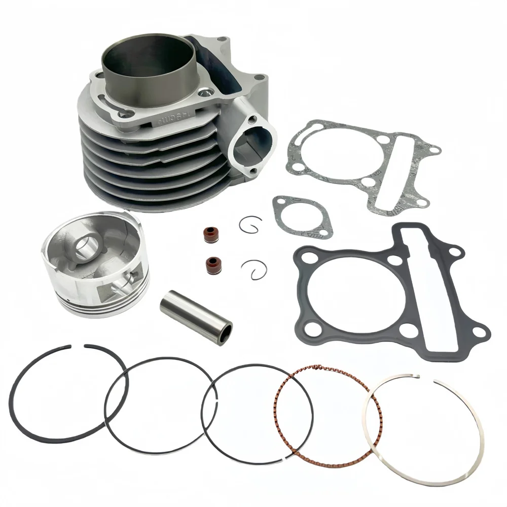 

57.4mm Bore Cylinder with Gaskets and Piston Rebuild Kit for GY6 150cc 4 Stroke Engine 152QMI 157QMJ Scooter Moped Go Kart ATV