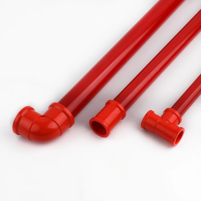 20~50mm Red PVC Pipe Aquarium Tank Fittings Home Garden Irrigation System UPVC Tube Water Supply Pipe Length 49-50cm