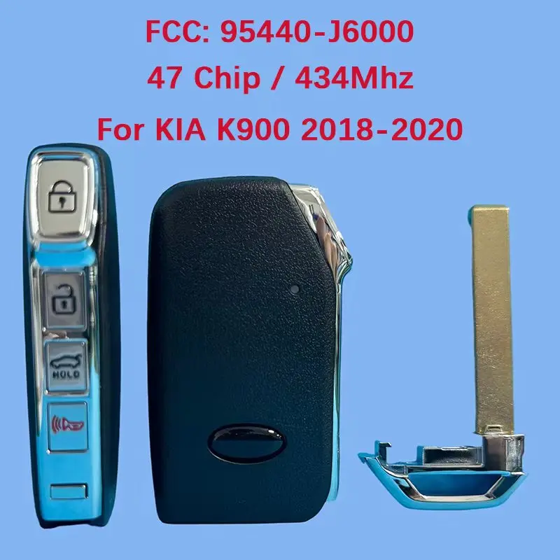 

CN051155 Aftermarket 4 Buttons Smart Keyless go Remote Fob FCC TQ8-FOB-4F17 47 Chip 434MHz For KIA K900 2018 2019 2020