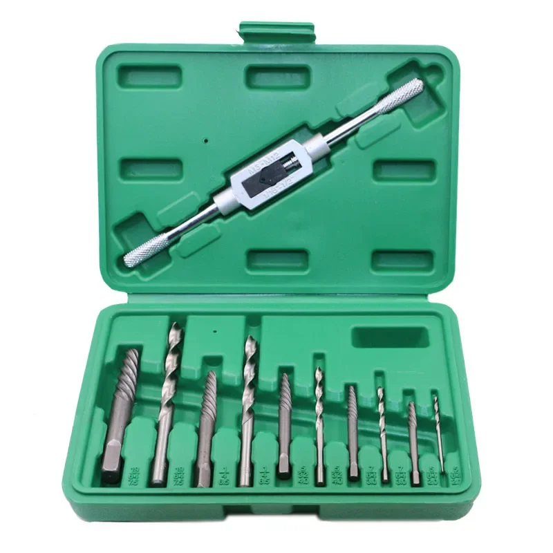 

11pcs 3MM-10MM Damaged Screw Extractor Drill Bits Guide Set Broken Speed Out Easy Out Bolt Stud Stripped Screw Remover Tool