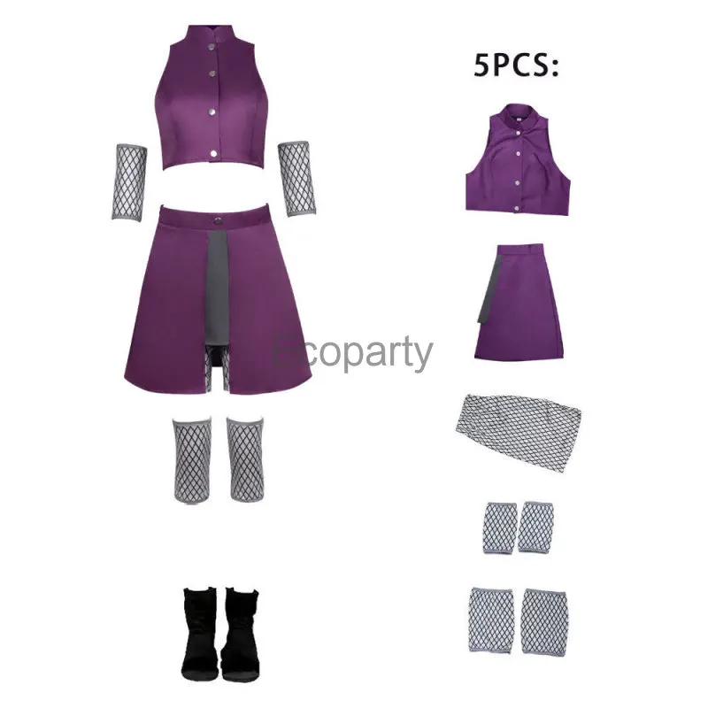 New Japanese Anime Ninja Costumes Ino Shika Cho Cosplay Costume For Women Halloween Carnival Party Comic Con Performance Wear