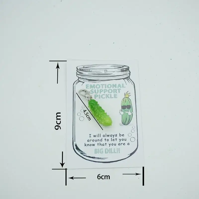 Mini-Emotions-Pickel-Schlüsselanhänger aus Harz, Gemüse-Positivität, Gurken-Anhänger, Schlüsselring, Charm, Geschenk – Detail 8