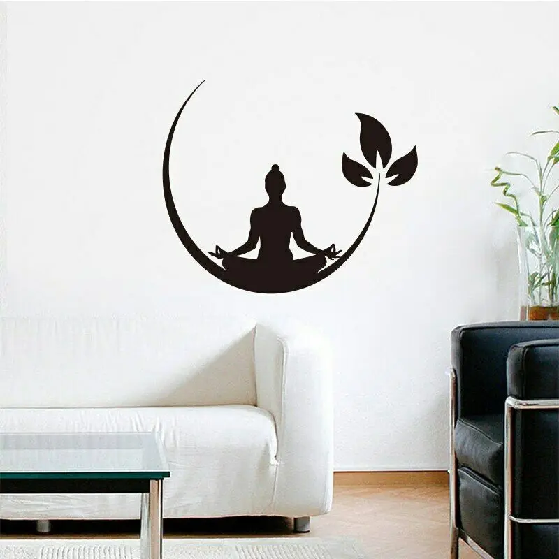 New Design Home Art Deco Buddha Moon Vinyl Wall Stickers Removable Sticker Carving Sticker Colorful House Decoration DecalSP-118