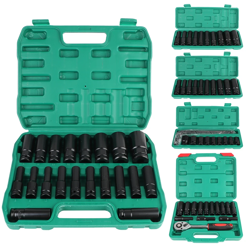 Removal Tools 10/14/20Pcs 1/2Inch Drive 38mm/78mm Length Extender Car Repair Tools Hexagonal Socket Set Ratchet Torque Socket