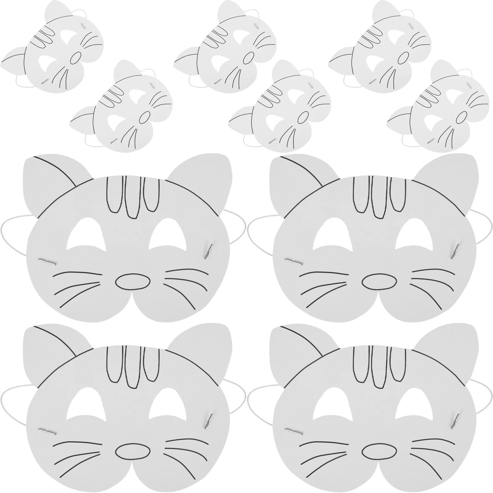 10 шт. пустая маска для рисования своими руками бумажные маски ручной работы маскарад свадебная вечеринка пользу дети ремесло активность неокрашенная основа маски