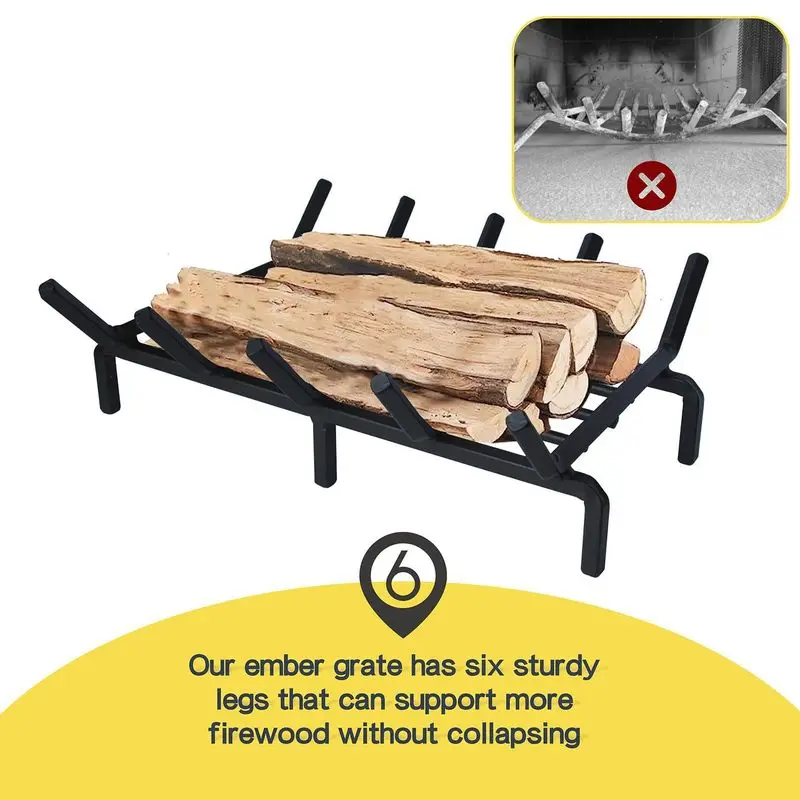 Outdoor Firewood Rack High Temperature Resistant Wood Storage Holder Fireplace Log Holder Firewood Organizer for Fire Pit