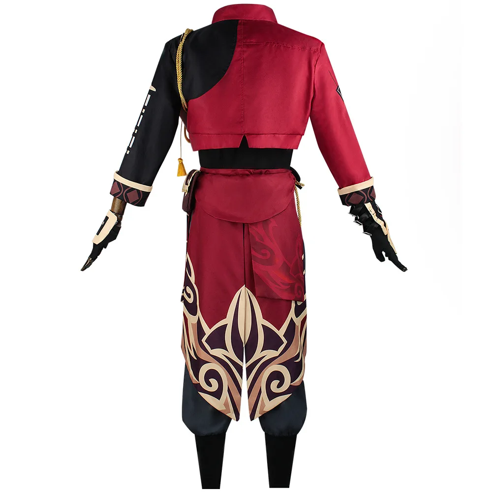 Gioco Genshin Impact Thoma Costume Cosplay uniforme Halloween Outfit giacca cappotto parrucca scarpe copricapo catena puntelli Set completo donna uomo