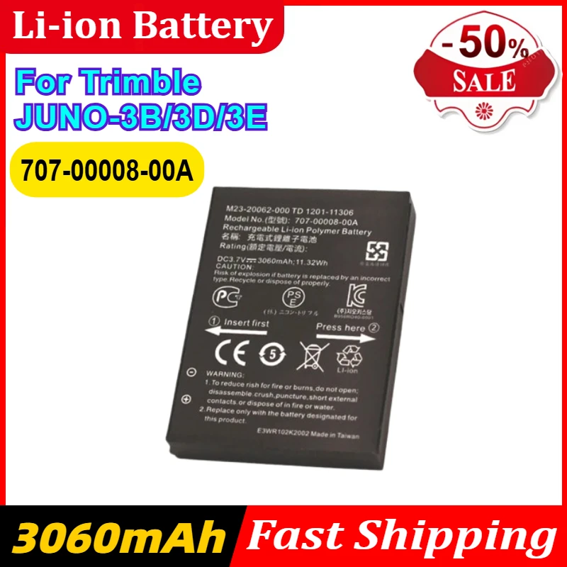 

707-00008-00A Battery for Trimble JUNO-3B/3D/3E Handheld GPS Lithium Battery