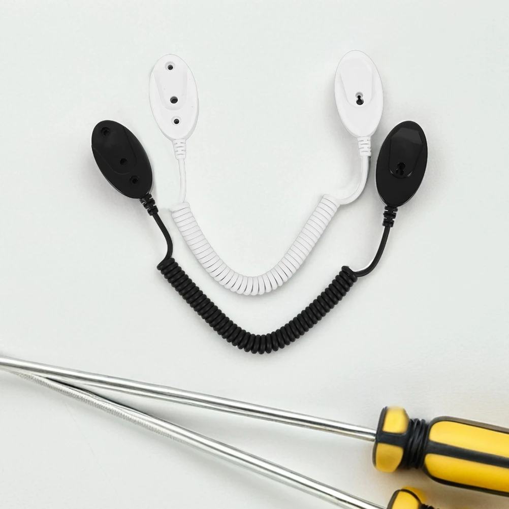 

4pcs Anti-Loss Tether Cord Retractable Security Strap Adhesive Wall Hooks Universal Holder For Tablets Phones Easy