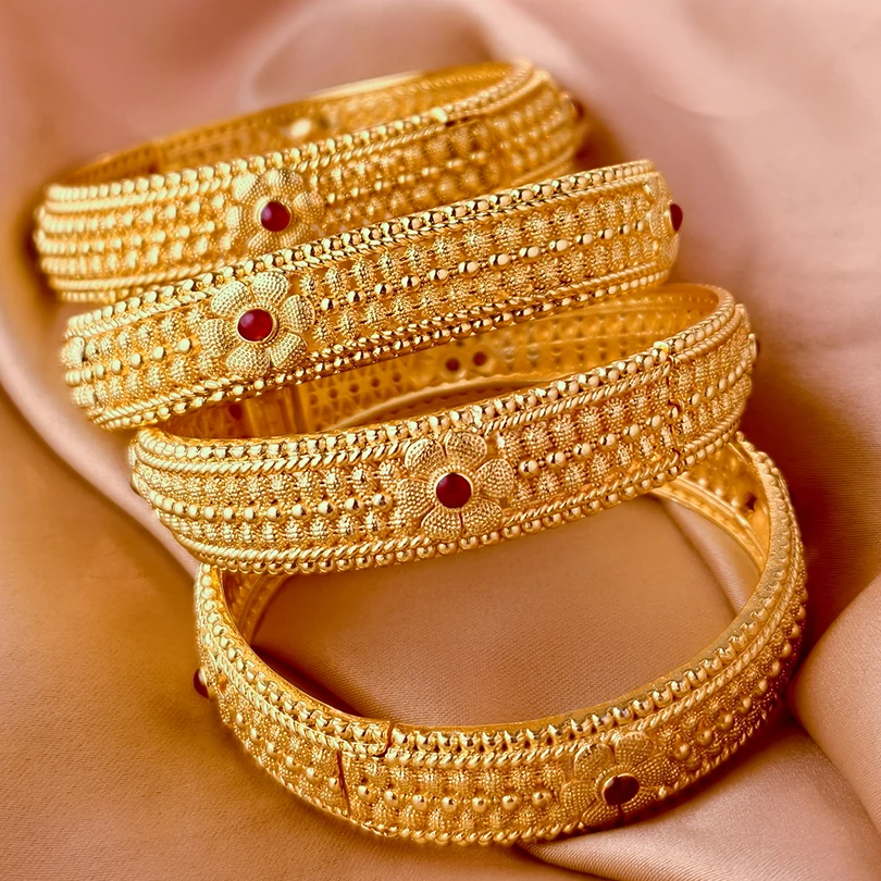 

Indian African Gold Color Bangles For Women Dubai Bracelet Jewellery Women Ethiopian Bride Wedding Bracelet Gifts