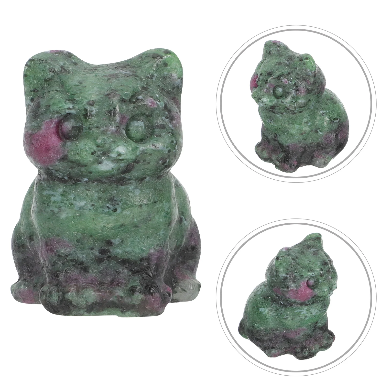 

Cartoon Crystal Cat Ornament Desktop Mini Craft Statue Tabletop Crystal Kitten Decoration Wealth Bringing