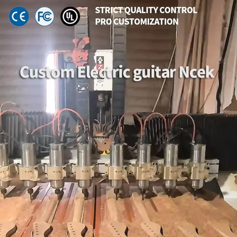 for Carbonized Maple Electric Guitar Neck with Rosewood Fingerboard DIY Replacement Parts for Stringed Instruments Body and