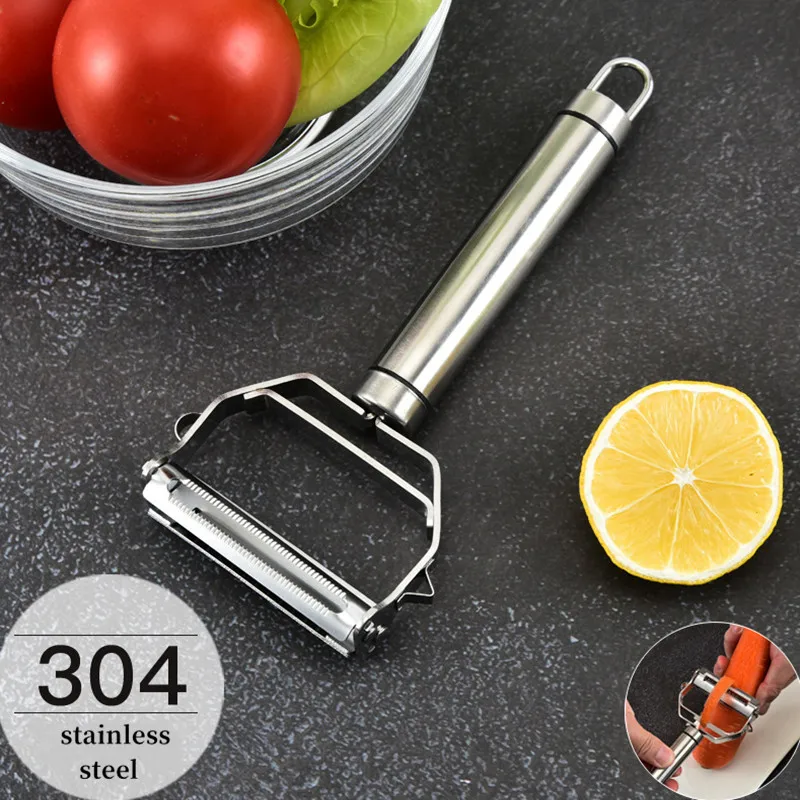 Stainless Steel Peeler Multi-function Vegetable Fruit Slicer Potato Cucumber Grater Portable Sharp Kitchen Accessories Tool