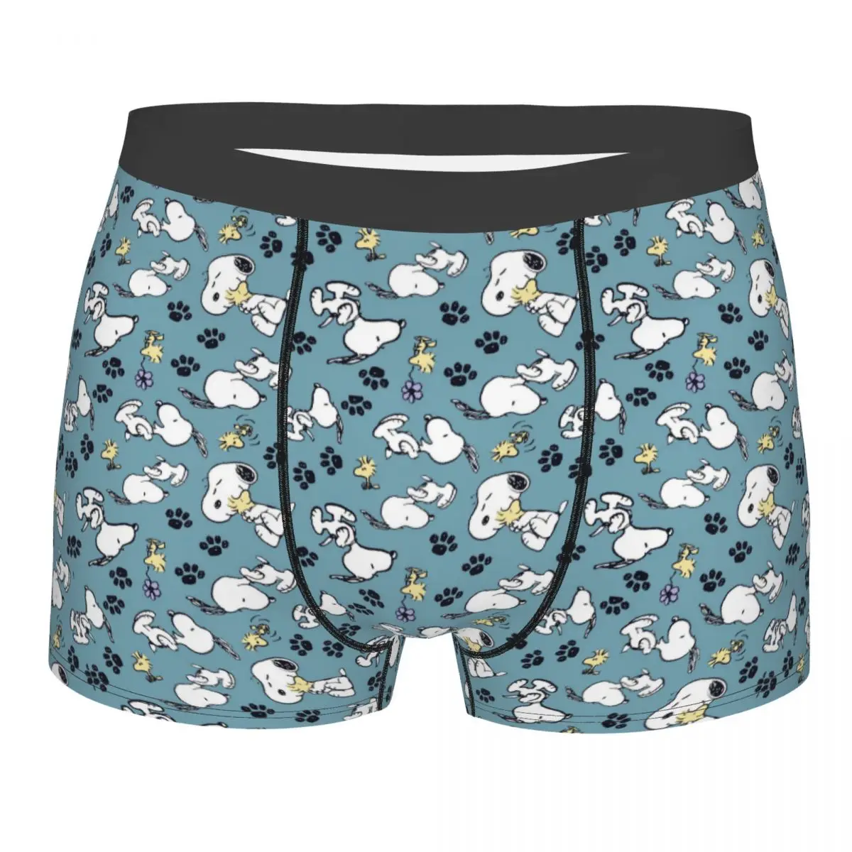 

Custom Cute Cartoon S-Snoopys Underwear Men Stretch Boxer Briefs Shorts Panties Soft Underpants For Male