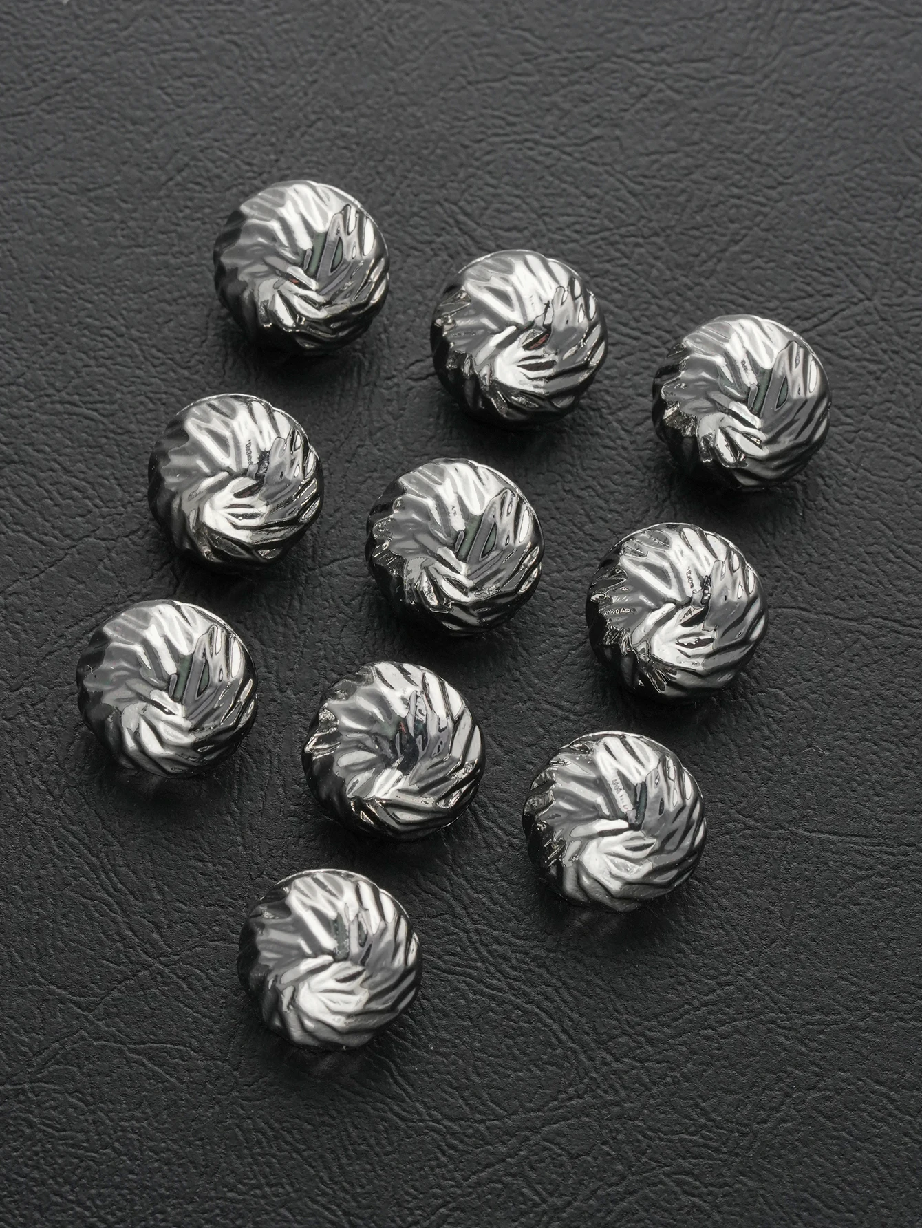 10pcs 10/12mm Vintage Metallic Round Gold Silver Buttons Irregular Shape Small Button Shirt Garment Decorative Buttons view 5