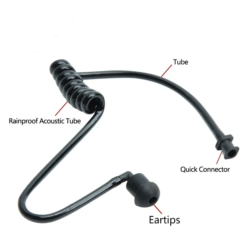 2pcs เปลี่ยน Acoustic COIL Tube Walkie Talkie หูฟังสําหรับ Baofeng Motorola Kenwood Retevis วิทยุชุดหูฟังอุปกรณ์เสริม