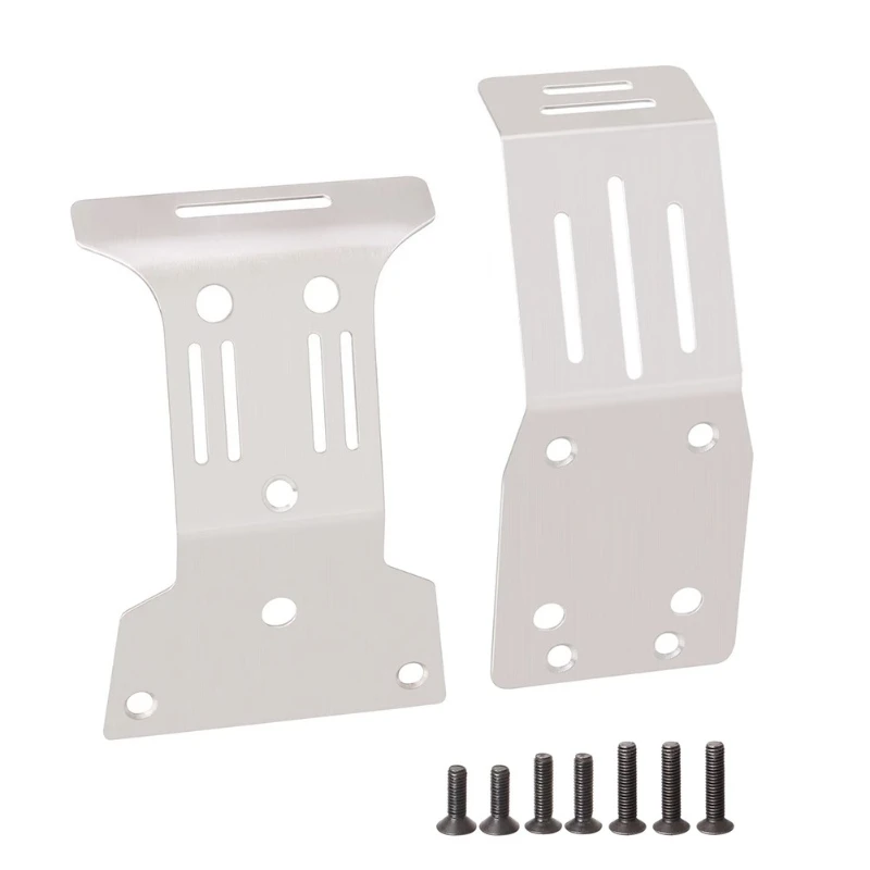 Placa protectora inferior de marco trasero delantero de Metal para 1/10 Tamiya RC vehículo todoterreno Fighter NXGEN DT04 58741 piezas de bricolaje