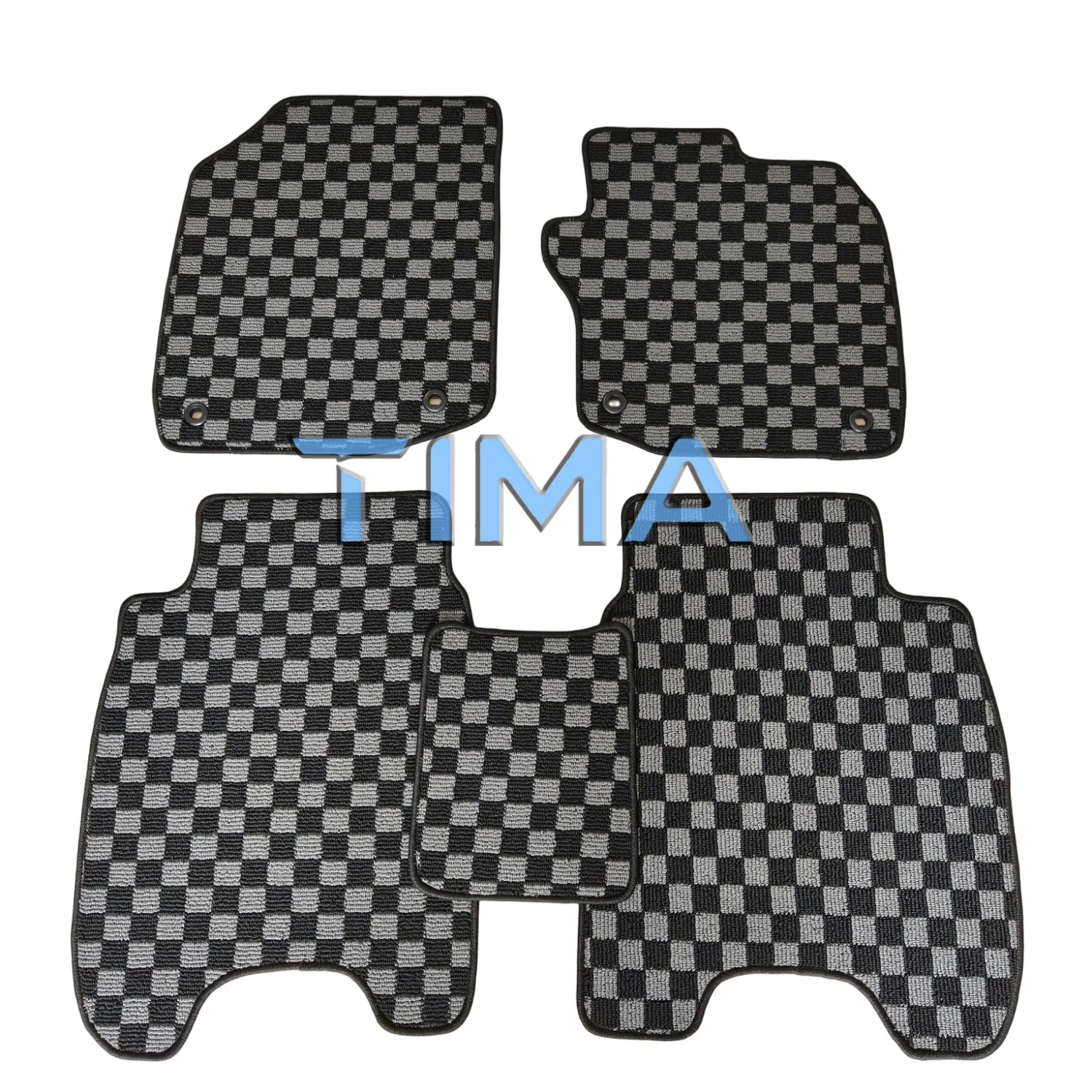 Checkered Car Floor Mats, JDM Car Accessories,  Check pattern car mats Customizing 4PCS For CIVIC TYPE R FK2 Right Hand Driveor