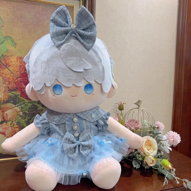 10cm cotton doll clothes doll clothes 15cm 20cm 30cm 40cm custom blue dress