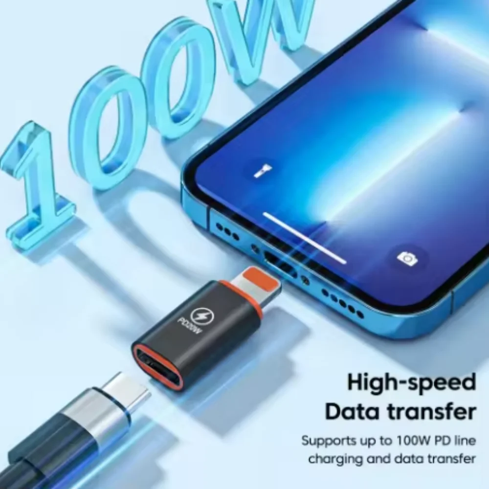 NNBILI 1-4 قطعة PD20W USB نوع C إلى البرق محول شحن لنظام iOS البرق ذكر إلى USB-C موصل سالب محول آيفون