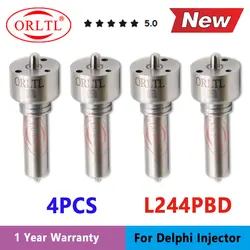 4PCS A6640170121 Nozzle L244PBD Diesel Fuel Injection Nozzle L244PRD for Ssangyong Kyron 2.0L EJBR04501D 6640170121 L244 PBD
