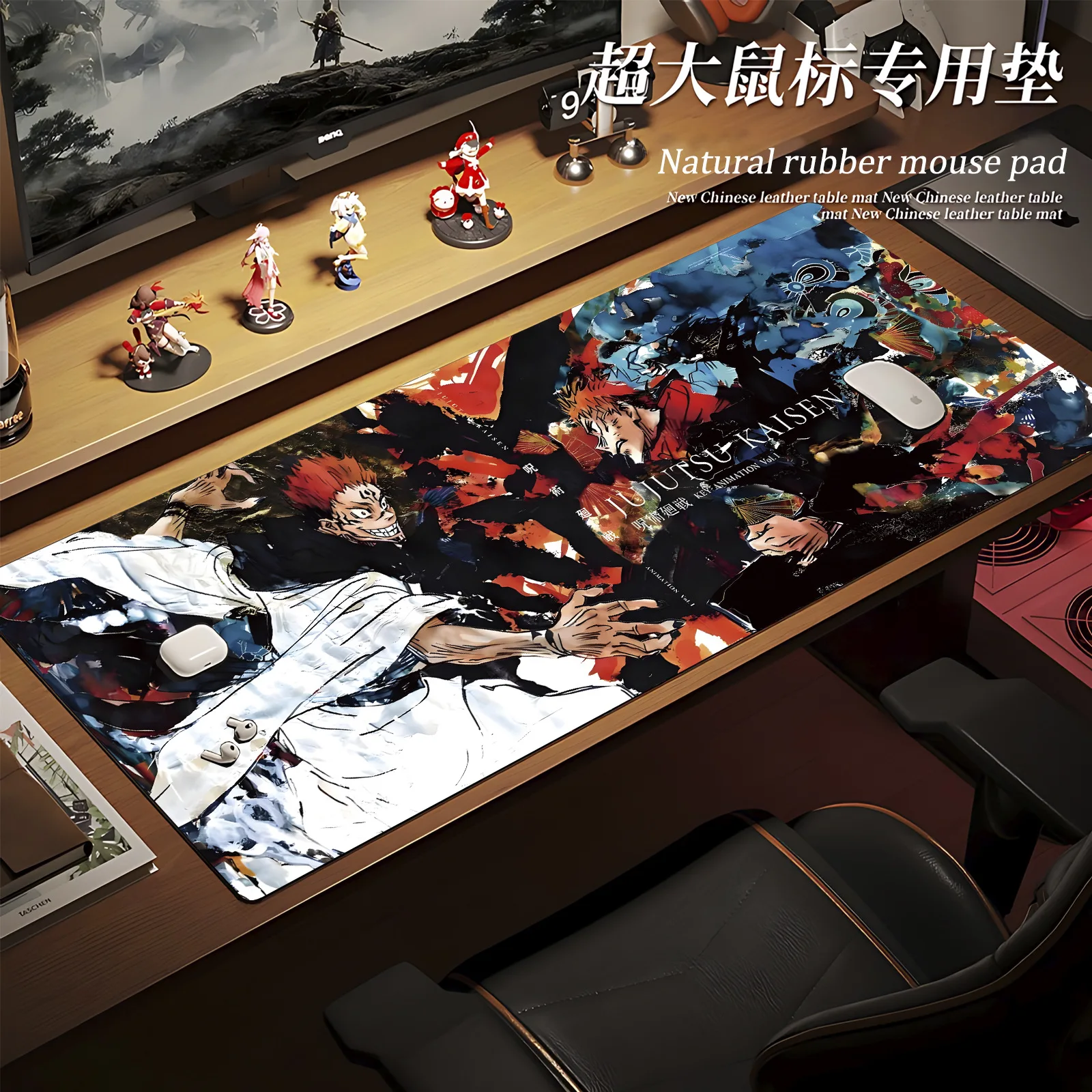 Jujutsu Kaisen 대형 마우스 패드 노트북 맞춤형 애니메이션 디자인 Pc 용 미끄럼 방지 게임 데스크 매트