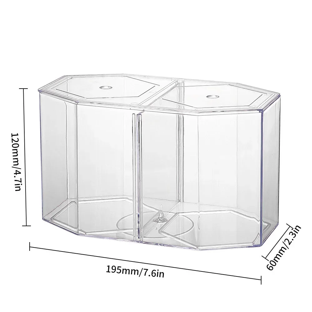 Transparent Acrylic Betta Fish Tank, Double-grid Rhombus Guppy Aquarium, Hatching and Breeding Isolation Box