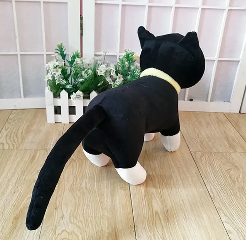 Anime Morgana Mona pluszowe zabawki czarny kot figurka lalka 35cm Cosplay wypełniająca poduszkę na prezent