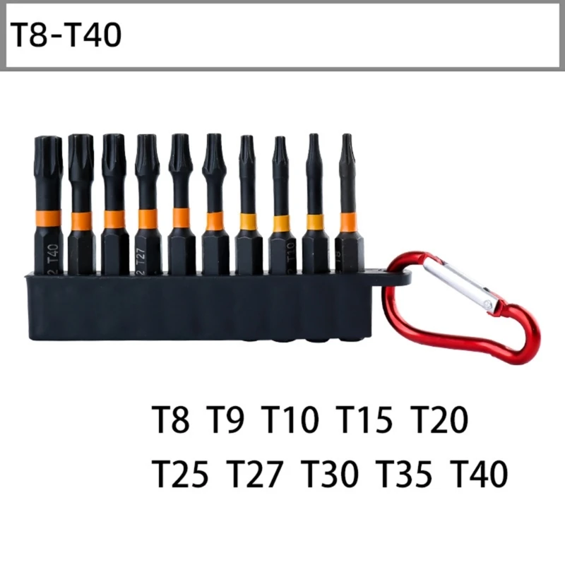 10個のTハンドルセット工業用グレードのスチール製ドライバーツール、正確な組み立て作業用