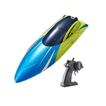 Rc Boat 2.4G Dual Rudder Motor Waterproof High Speed ​​Boat Toys Gift for Kids Children Model Toy Remote Control Ship - Blue