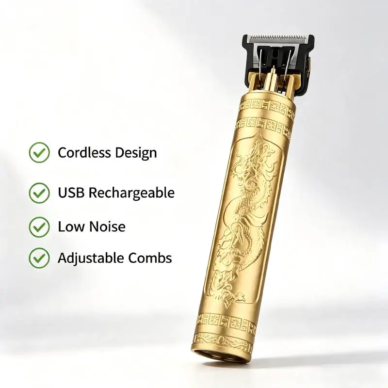 Zero Gap T9 Hair Clipper Cordless Electric Hair Trimmer Portable Precision Carving Hairline Beard Barber Styling Tool