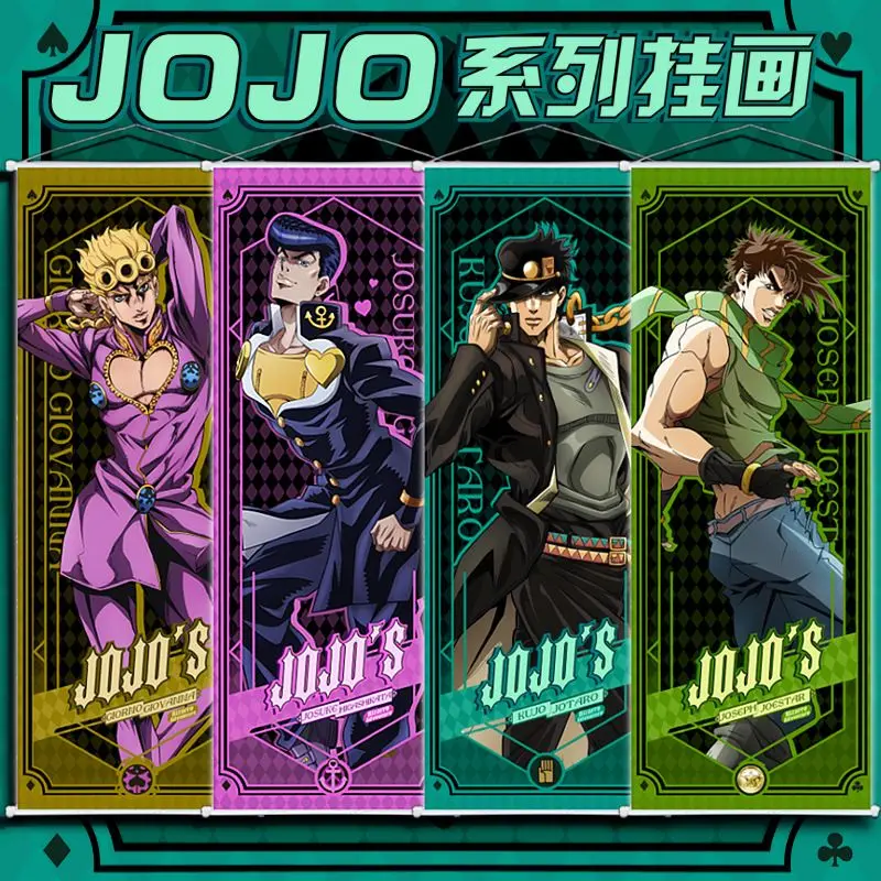 

New JoJo's Bizarre Adventure Animation Peripheral Hanging Picture Scroll Poster Wall Decoration Picture House Decoration Gift