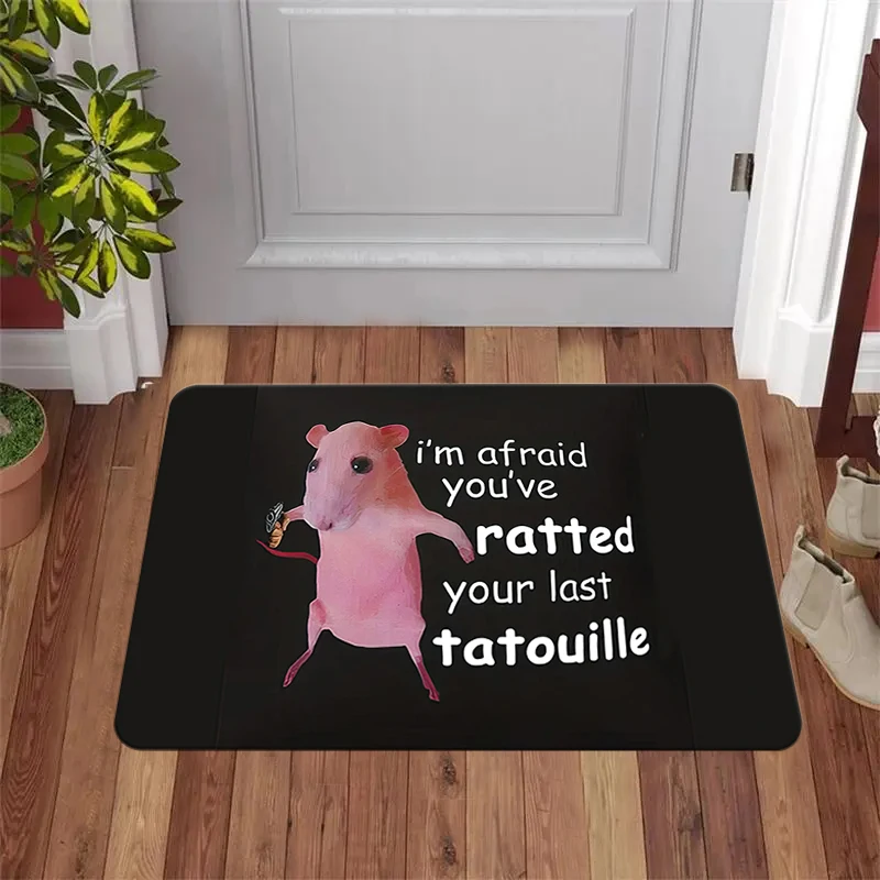 Funny Pink Rat Rug Noise Mat Room Mat Custom Bedroom Carpet Kitchen Door Mat Entrance Door Can Be Custom Family Carpet