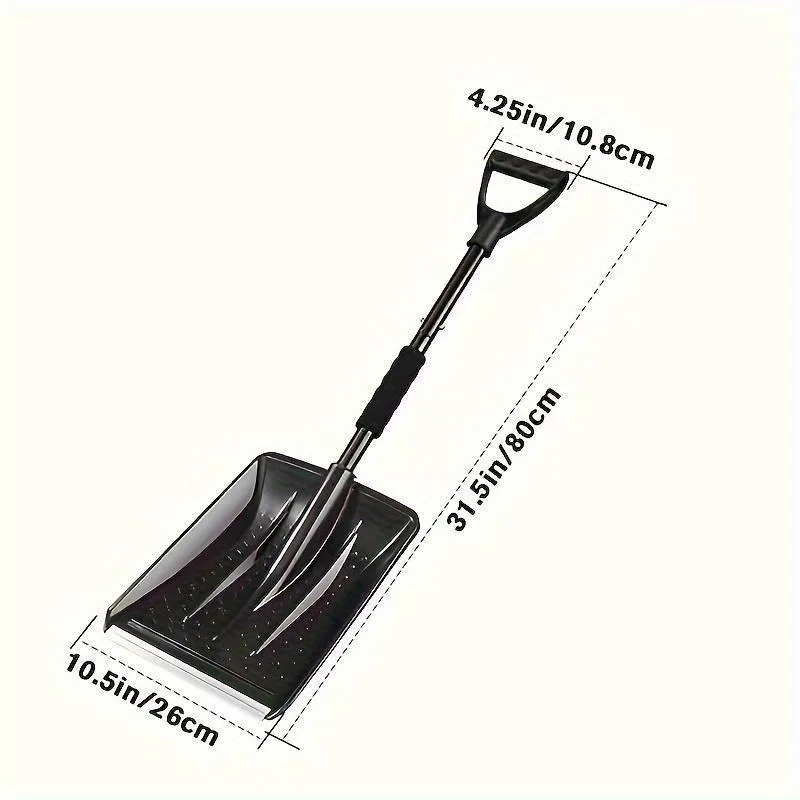 Large-Capacity Lightweight Aluminum Portable Snow Shovel, Parent-Child Playing Snow Shovel, Shovel for Garden, Car, Camping with