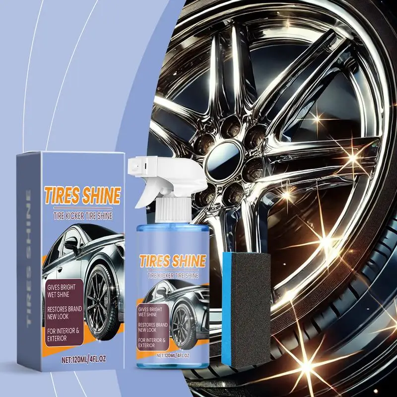 

Auto Tire Detailing Cleaner 120ml Waterproof Tire Polishing Wax Coating Agent Long-lasting Vehicle Tire Refurbishment Solution