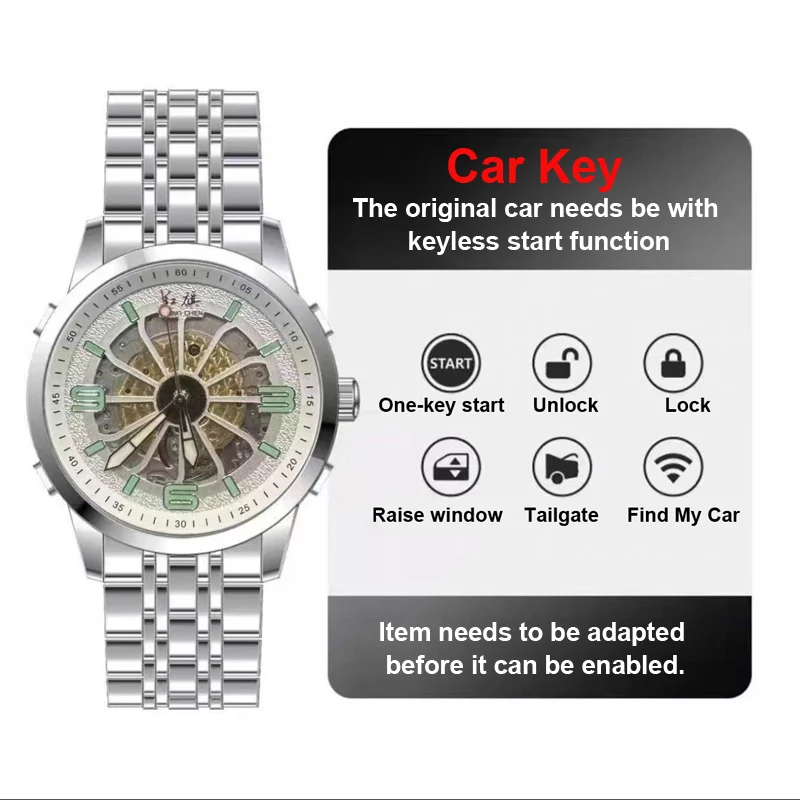 

1pc for HONGQI HS5 EQM5 H5 H9 E-HS9 Smart Connected Car Key Watch