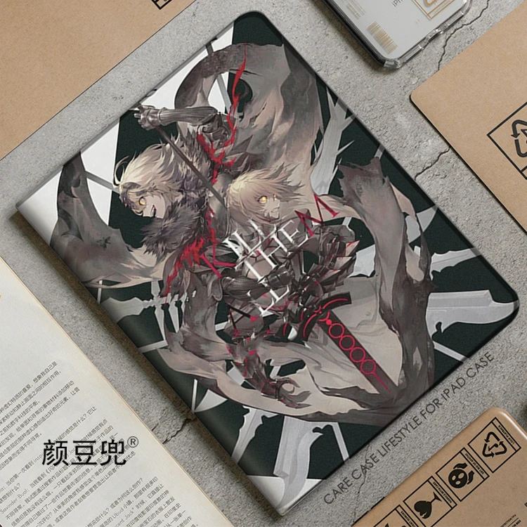 Saber Anime FATE ipad Case For iPad Air 4 5 10.9  Mini 5 6 for 2020 12.9in pro 11in IPad Air 1 2 9.7 Tablet With Pencil Holder
